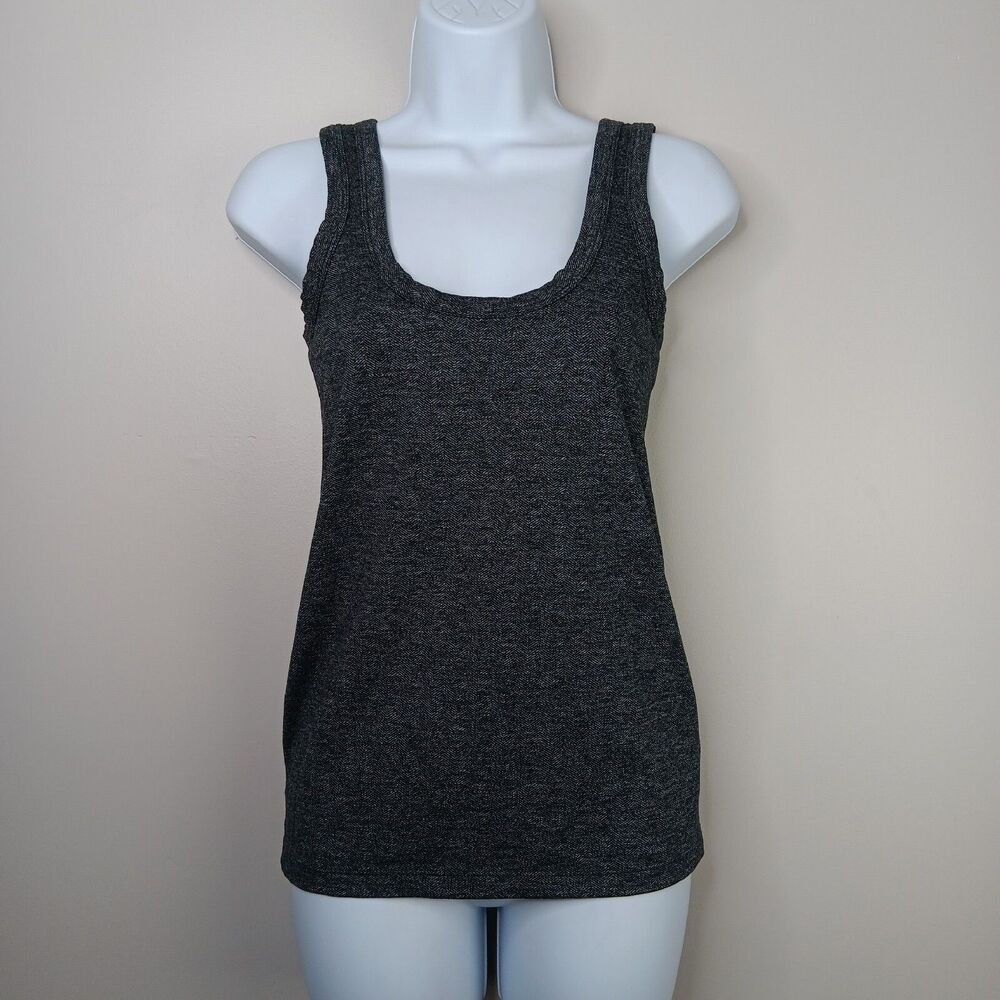 Prana Women's Zawn Tank Top Gray Athletic Sports Fitness Low Neck Size XS